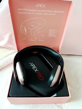 Apex Pro Over-Ear Headphones in Rose Gold and Black